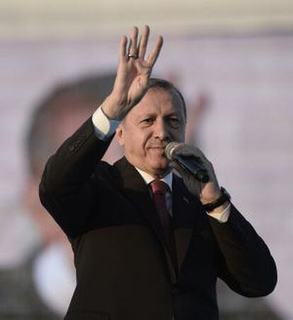 El presidente Erdogan, en el aniversario este domingo de la conquista de la ciudad de Estambul por el imperio Otomano.