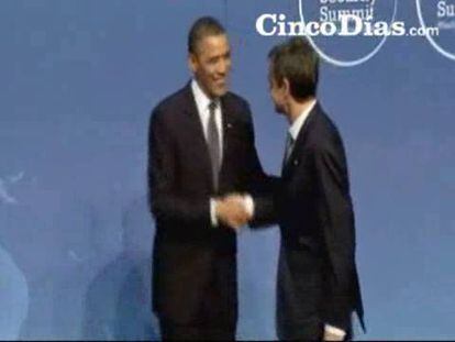 Obama felicita a Zapatero por sus medidas económicas