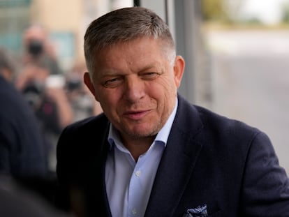 El ex primer ministro Robert Fico, el 1 de octubre, en Bratislava, Eslovaquia.