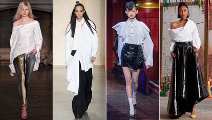 La camisa se renueva

Ya lo advertimos esta primavera. La clásica Oxford se reiventa de la mano de volantes, patrones deconstruidos, escotes Bardot... todo vale menos el aburrimiento de una simple camisa blanca. La tendencia seguirá pegando fuerte cuando bajen las temperaturas. Las propuestas de Monse, DKNY, Kenzo y Rosie Assoulin son la mejor prueba.