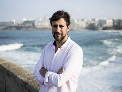 Antón Gómez-Reino, candidato a secretario general de Podemos Galicia, en A Coruña.
