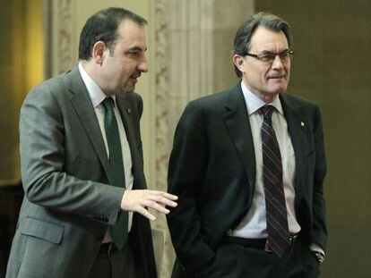 Ramon Espadaler i Artur Mas, en una imatge d'arxiu.
