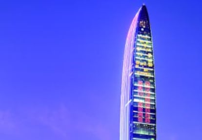 La torre KK100 (Kingkey 100), en Shenzhen (China).