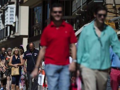 Turistas en el centro de Málaga.