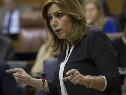 Susana D&iacute;az, hoy en el Parlamento.