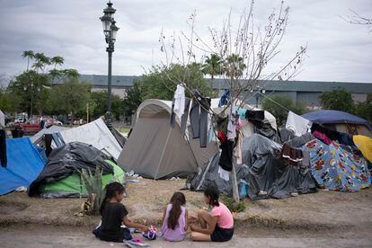 Campamento de migrantes en Reynosa, Tamaulipas, el pasado 4 de mayo.