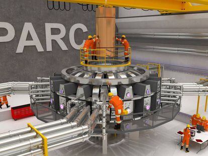 Planta de uso de campos magnéticos para fusión en una imagen difundida por Commonwealth Fusion System.