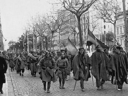 Entrada del ejército franquista en Barcelona el 26 de enero de 1939.