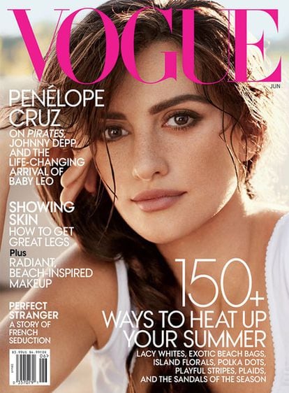 Penélope Cruz, como portada de la edición estadounidense de 'Vogue' en mayo de 2011.