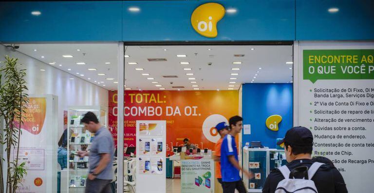 Una tienda Oi en Brasilia (Brasil).