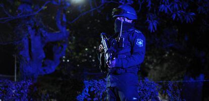 Un policía estatal de Veracruz durante un operativo