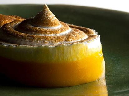 Tarta de limón de Lakasa, en una imagen del restaurante.