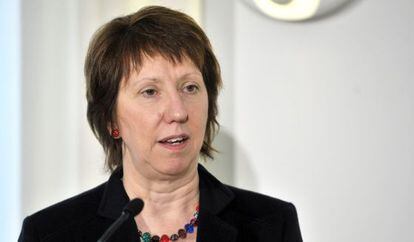 La Alta representante de la Pol&iacute;tica exterior y de Seguridad de la Uni&oacute;n Europea, Catherine Ashton, este martes en Helsinki. 