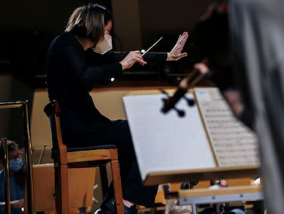 La directora de orquesta mexicana Alondra de la Parra, fotografiada en Madrid.