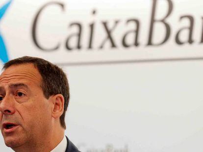 El consejero delegado de CaixaBank, Gonzalo Gortázar, 