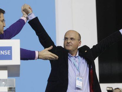Feijóo y Baltar, durante la elección en 2010 del presidente del PP de Ourense.