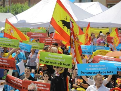 Manifestació pel castellà.