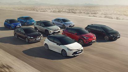 La gama de vehículos de Toyota.