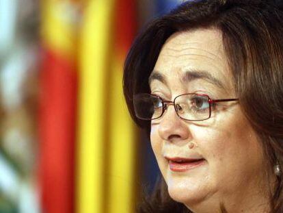 Mar Moreno, tras el Consejo de Gobierno.