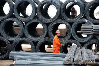 Factoría de acero en la localidad china de Qingdao