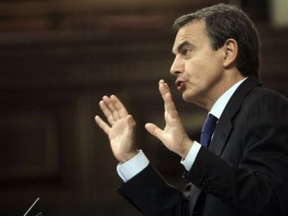 Zapatero, durante el debate del estado de la nación del pasado junio.