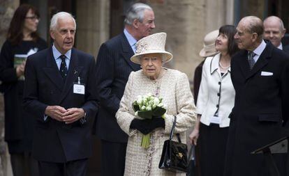 La reina Isabel II de Inglaterra y el duque Felipe de Edimburgo en un reciente acto en Londres.