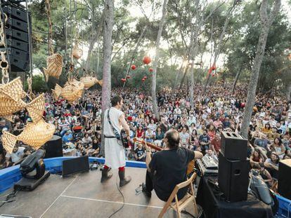 Albert Pla, en el escenario del Vida Festival.