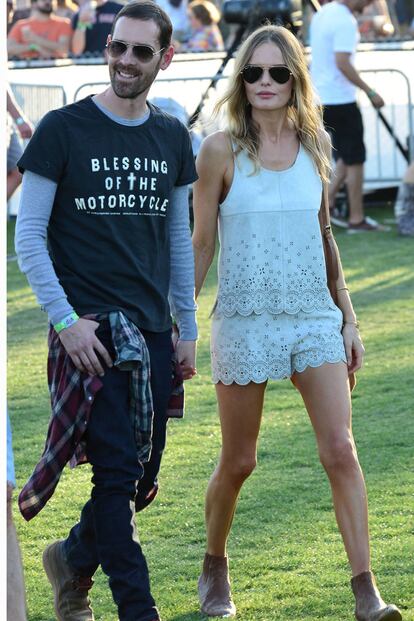 Kate Bosworth y su pareja Michael Polish.