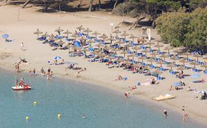 La playa de Canyamel, en Capdepera, al noreste de Mallorca.