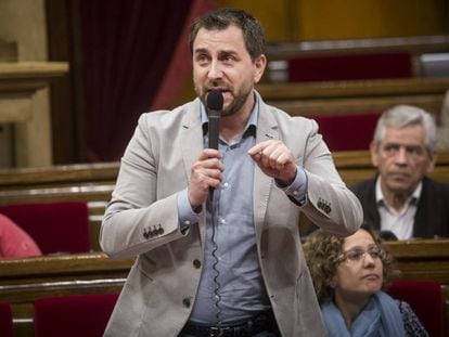 Toni Comín, conseller de Salut, al Parlament.