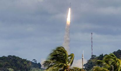 Despegue del cohete Vega con el m&oacute;dulo VXI desde la base de Kourou (Guayana francesa) el mi&eacute;rcoles 11 de febrero.