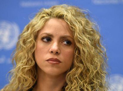 La cantante Shakira en un evento de UNICEF en 2015