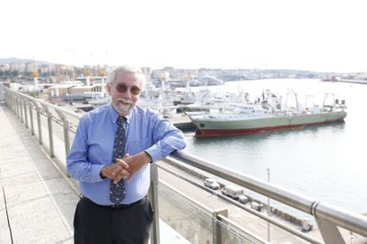 El premio Nobel de Economía Paul Krugman, en la terraza del auditorio de Vigo.