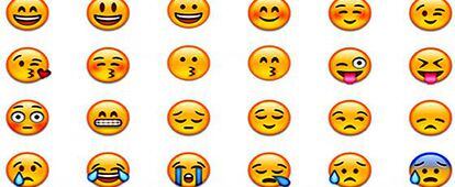 Ejemplo de emoticonos de 'Whatsapp".