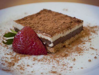 Una de las delicias de la casa: el tiramis&uacute; Crucina. 