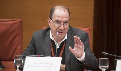 El nou director de TV3, Vicent Sanchis, al Parlament.