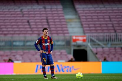 Leo Messi antes de su marcha del Barcelona.