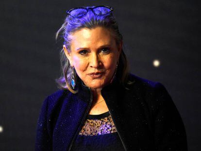 Carrie Fisher, el 16 de desembre del 2015 a Londres.