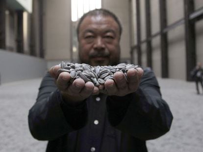 El artista Ai Weiwei, en la presentación de una instalación en la Tate Modern.