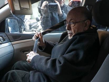 15/01/2018 Félix Millet, el principal encausado del caso Palau, a la salida de la Audiencia Provincial de Barcelona donde se la ha comunicado la sentencia de 9 años y 8 meses de prisión. Foto: Joan Sánchez