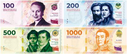 Estos son los nuevos billetes del Banco Central de la República Argentina que presumen de paridad de género.