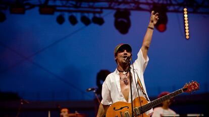 Actuación del músico francés Manu Chao con La Ventura.