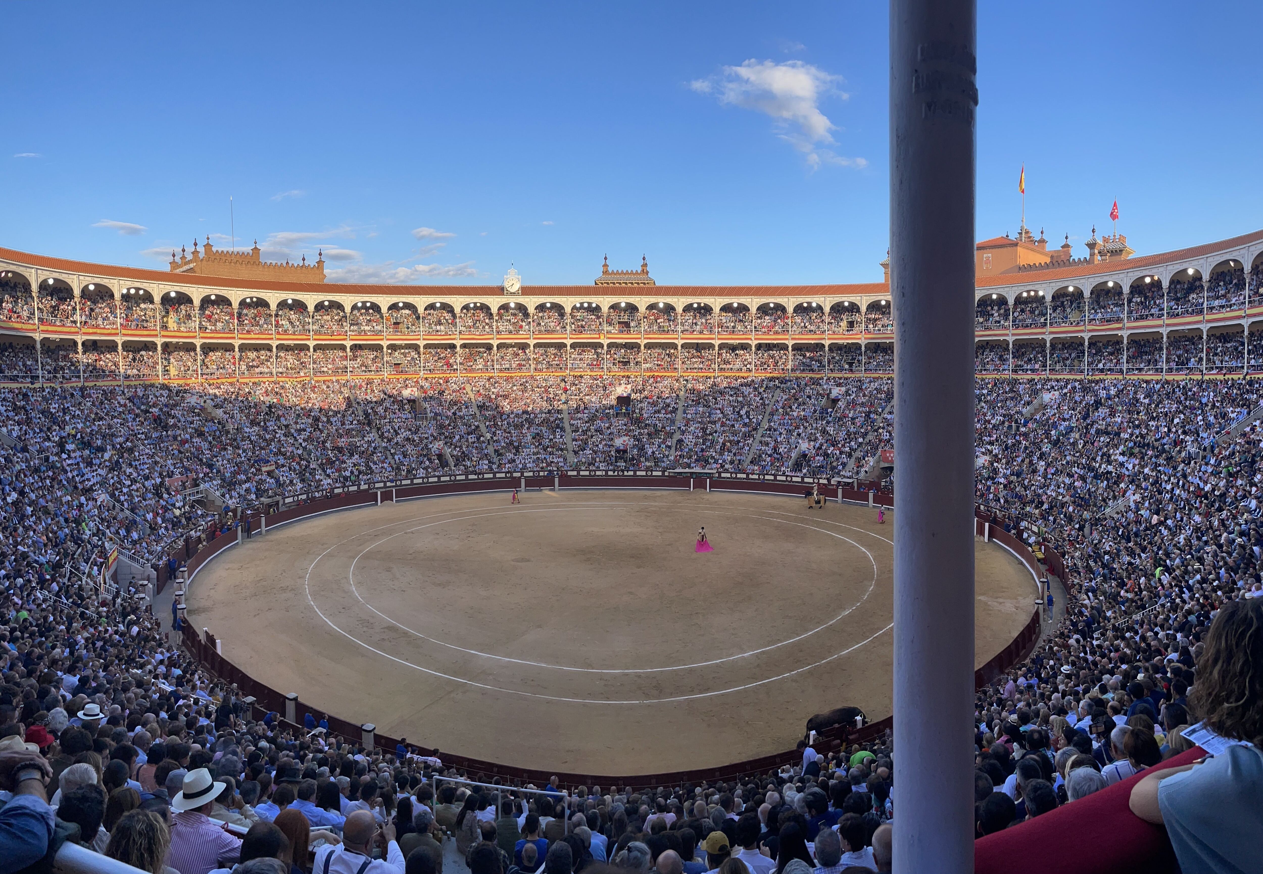 La plaza de Las Ventas en tarde de corrida.