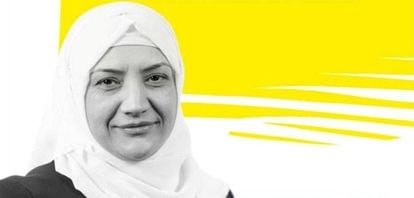La candidata alemana Aygül Kilic, en un cartel electoral