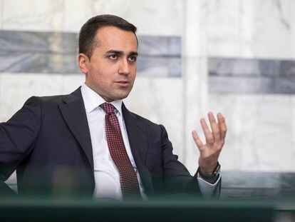 El Ministro de Asuntos Exteriores italiano, Luigi Di Maio, este miércoles durante la entrevista en Roma.