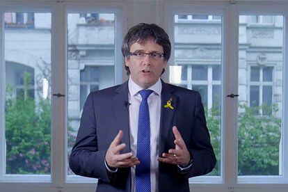 Carles Puigdemont, durante una intervención desde Berlín colgada en You tube en la que propuso a Quim Torra como su sucesor para presidir la Generalitat.