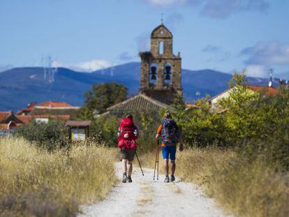 Peregrinas en el Camino de Santiago.