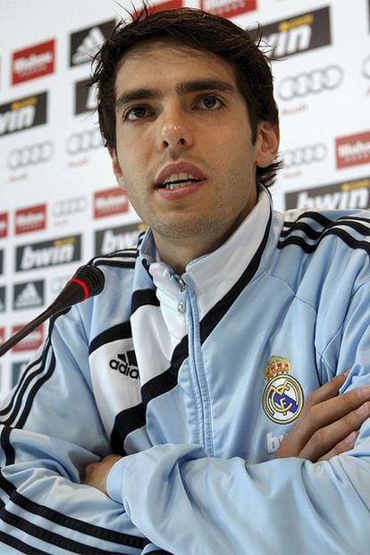 Kaká, durante la rueda de prensa.