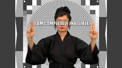 Still from 'How not to be seen: a fucking didactic educational video' (2013), by Hito Steyerl. 