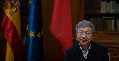 El presidente de Chery, Tongyue Yin, este lunes en Barcelona. 